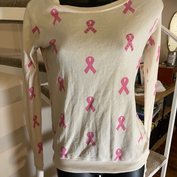 Y2K Rare Vintage Kitson Primp Breast Cancer Awareness (long sleeve) thermal - Picture 5 of 8